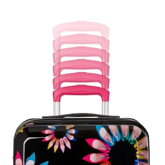 Sarah Jessica Parker Hardside Expandable Large Checked Spinner Suitcase - Black Shoe Wheel image {8}