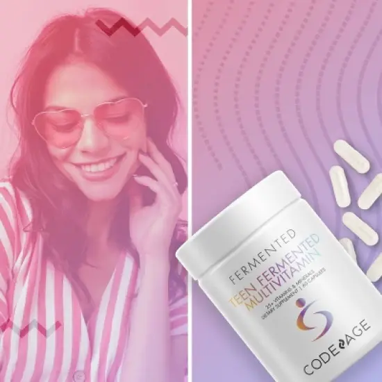 Codeage Teen Fermented Multivitamin Vegan Capsules - 60ct image {10}