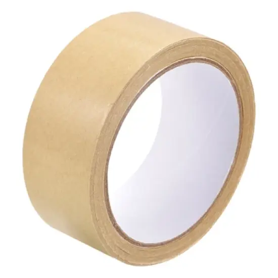 Unique Bargains Paper Adhesive Packing Tape for Masking Sealing Brown 2 Pcs image {4}