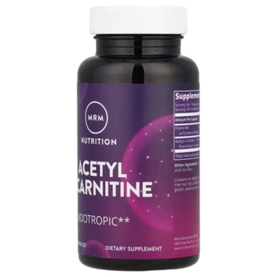 MRM Nutrition Acetyl L-Carnitine, 60 Vegan Capsules image {3}