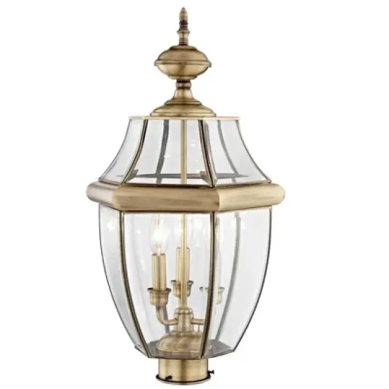 Livex Lighting Monterey 3 - Light Lantern in  Antique Brass image {2}
