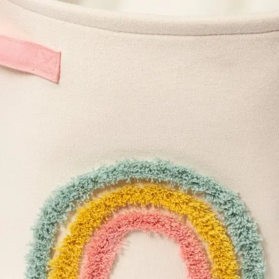 Tufted Canvas Storage Bin - Cloud Island&trade; Pink L image {2}