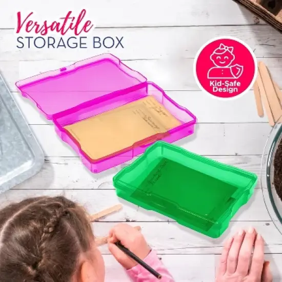 4E's Novelty 16 Pack Clear Multi-color Photo Box with 4x6 Photo Cases and Multicolor Photo Box image {3}