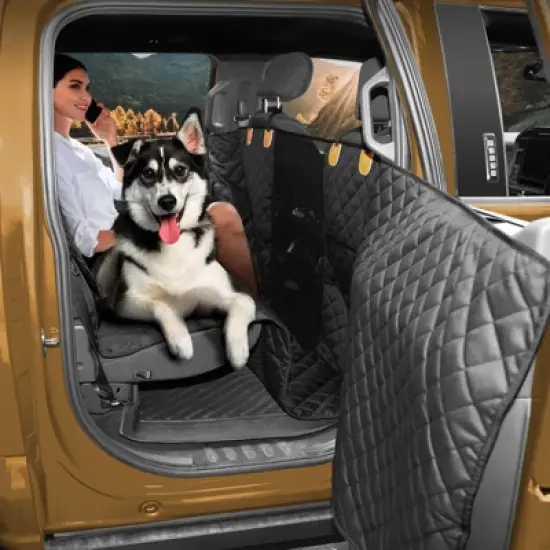 JOEJOY Back Seat Extender for Large Dogs,Dog Car Seat Cover with Side Flaps,Dog Hammock for Car, SUVs,60"*90" image {5}