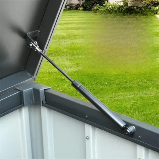 DSVIMOY 160GAL Outdoor Storage Deck Box with 4 Wheels, Large Patio Storage Bin for Outside Cushions, Gray, 49.41"*29.57"*29.72" image {3}