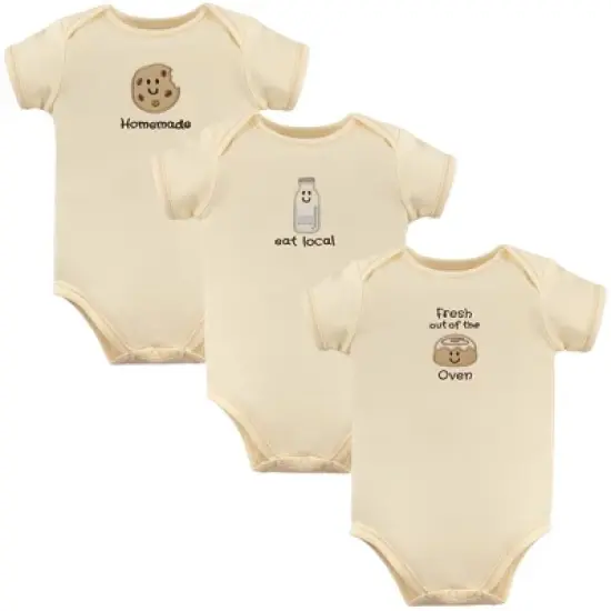 Touched by Nature Organic Cotton Bodysuits 3pk, Oven image {1}