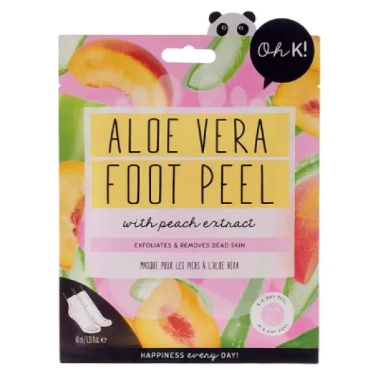Oh K! Exfoliating Aloe Foot Peel Mask - 1.35 fl oz image {3}