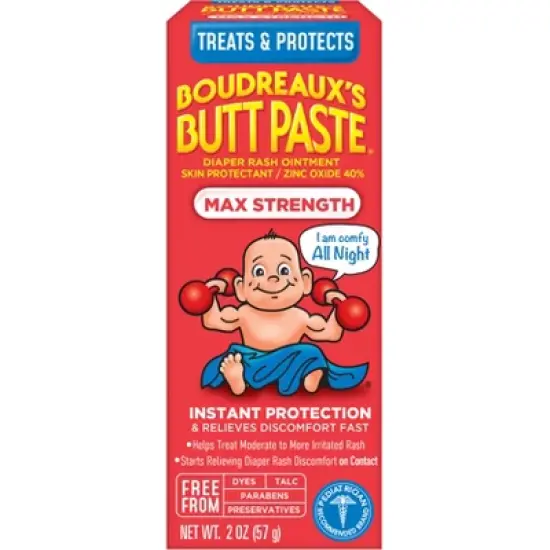 Boudreaux's Butt Paste Baby Diaper Rash Cream Maximum Strength - 2oz image {7}