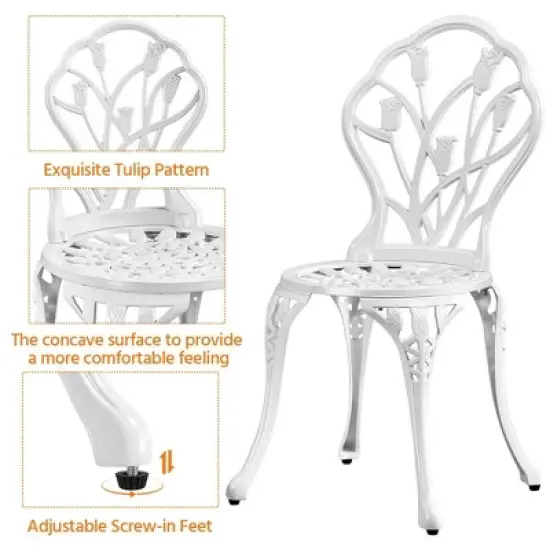 Yaheetech 3 Piece Outdoor Bistro Table Set for Garden Backyard image {4}