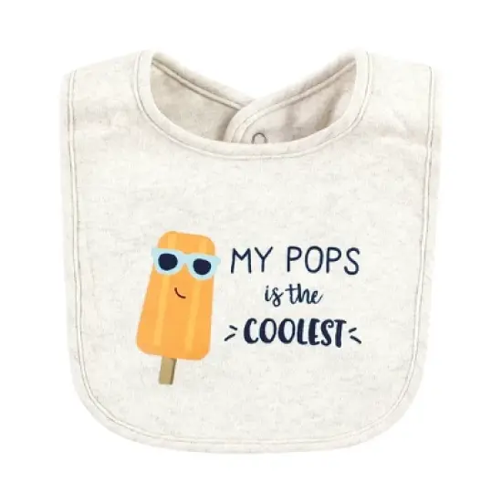 Hudson Baby Infant Boy Cotton Bibs, Popsicle, One Size image {2}
