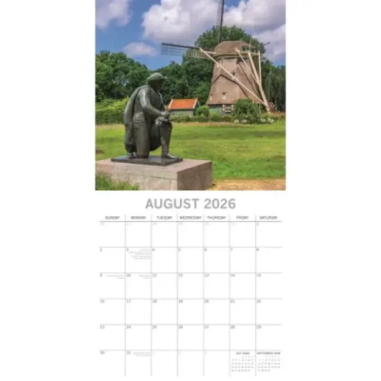 2026 Square Wall Calendar, Amsterdam, 16-Month Passport Collection Theme, 180 Reminder Stickers (12x12 In) image {2}