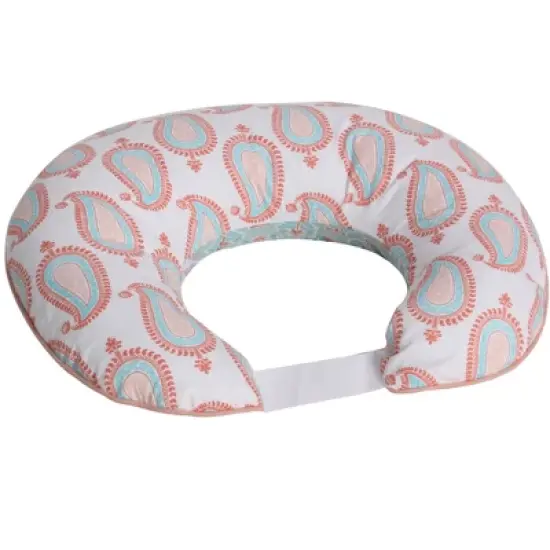 Bacati - 3 pc Sophia Paisley Aqua/Coral Hugster Feeding & Infant Support Nursing Pillow  image {7}