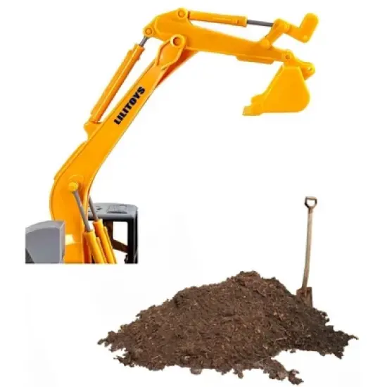 Big Daddy Big Rig Heavy Duty Tractor Trailer Low Boy Transport Flat Bed & Excavator Toy Trucks Combo image {6}