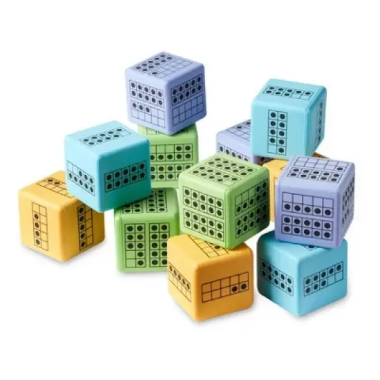 hand2mind Multiple Rep Foam Ten-Frame Dice 12pc image {1}