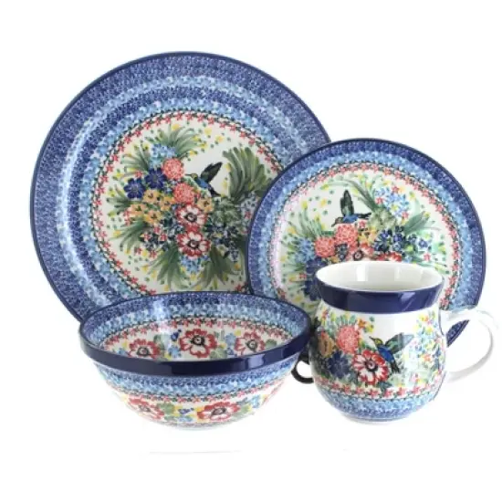 Blue Rose Polish Pottery Ceramika Artystyczna Dinnerware (4 PC) image {18}