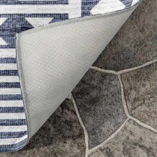 nuLOOM Lacie Multi Striped Machine Washable Indoor/Outdoor Patio Area Rug image {6}