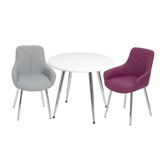 Kids' Table with 2 Modern Upholstered Chairs - Gift Mark image {6}