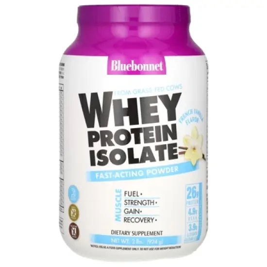 Bluebonnet Nutrition Whey Protein Isolate, French Vanilla, 2 lbs (924 g) image {4}