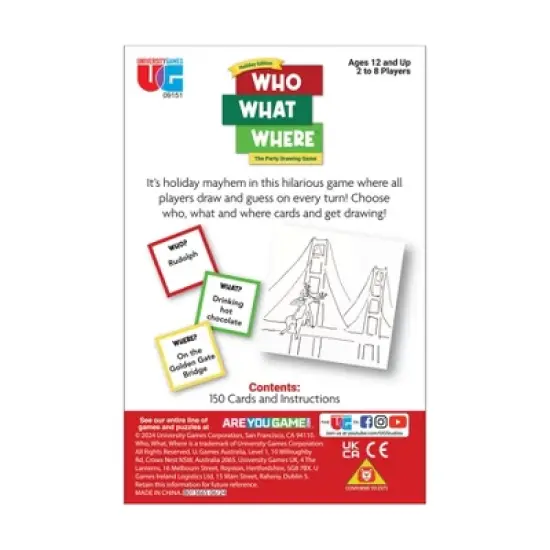 University Games Who What Where: The Party Drawing Game - Holiday Edition image {3}