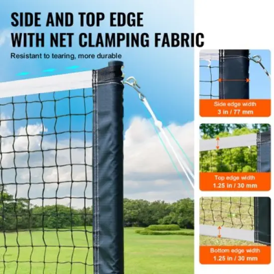 VEVOR Badminton Net Set, Outdoor Badminton Net, Adults Kids Badminton Net with Poles, Carrying Bag, 4 Iron Rackets, and 3 Nylon Shuttlecocks image {5}