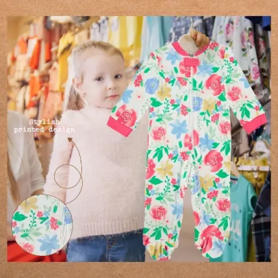 Chick Pea Chick Pea Baby Girl Clothes Tight Fit Pajama Set for Sleep and Play image {2}