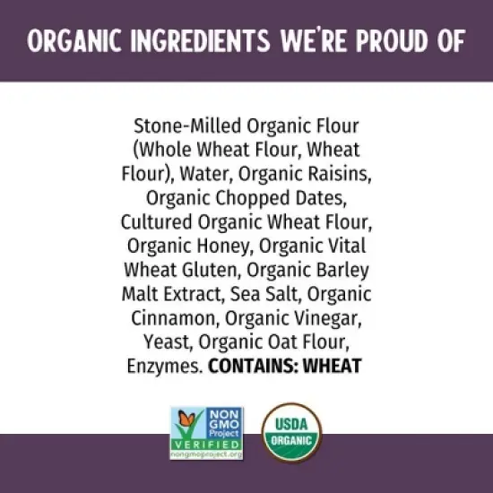 One Mighty Mill Whole Wheat Cinnamon Raisin Bagel - 4ct / 13.4oz image {5}