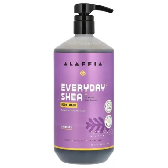 Alaffia Everyday Shea, Body Wash, Normal to Very Dry Skin, Lavender, 32 fl oz (946 ml) image {2}