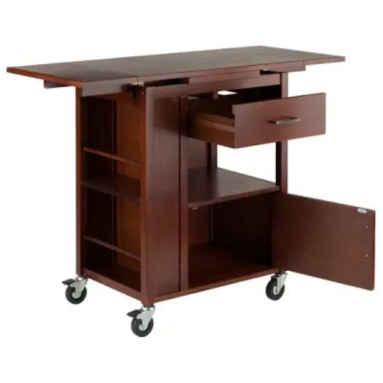 Gregory Kitchen Cart Walnut - Winsome image {1}