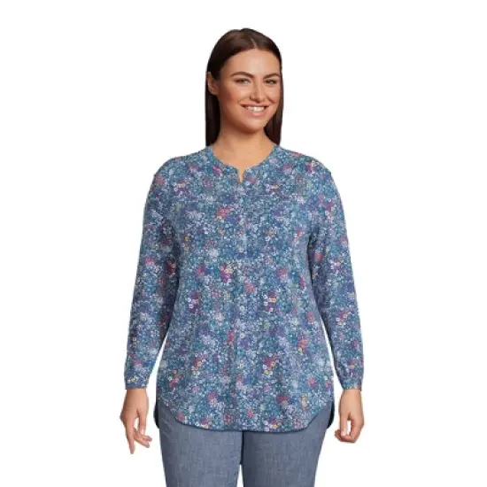 Lands' End Women's Long Sleeve Jersey A-line Tunic image {5}