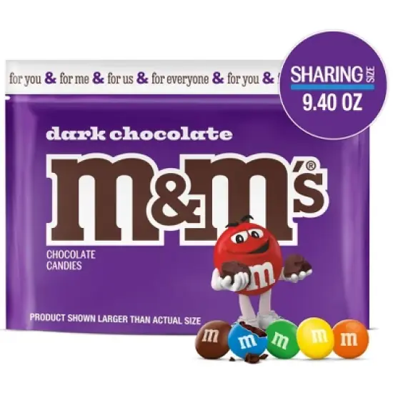 M&M's Dark Chocolate Sharing Size Chocolate Candies Pouch - 9.4oz image {12}