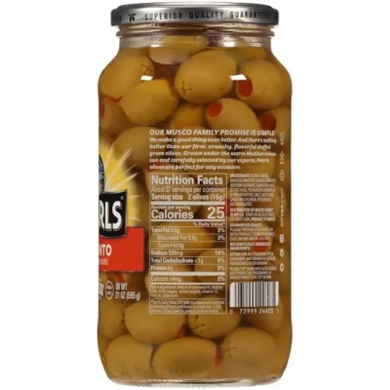 Pearls Pimiento Stuffed Manzanilla Olives - 21oz image {1}