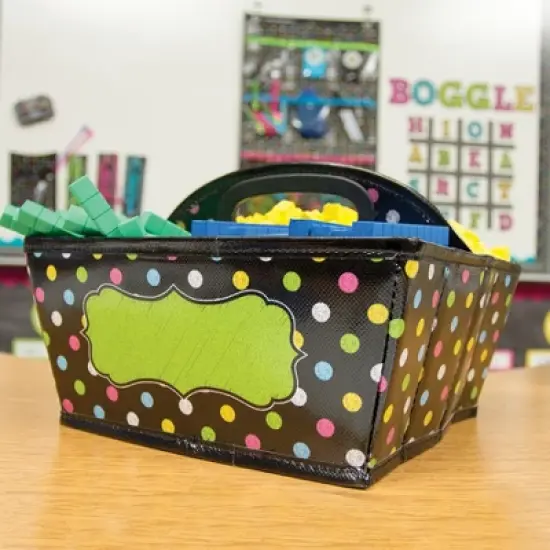 Teacher Created Resources&reg; Chalkboard Brights Storage Caddy, 9" x 9" x 6", Pack of 2 image {2}