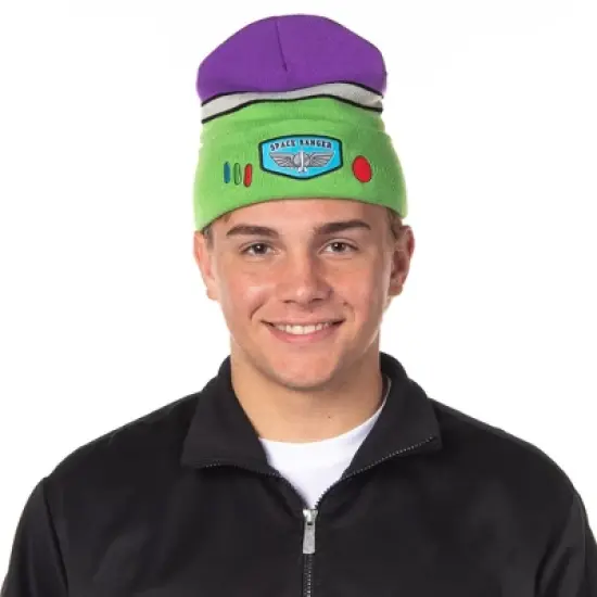 Disney Toy Story Space Ranger Buzz Lightyear Costume Knit Cuff Beanie Hat image {3}