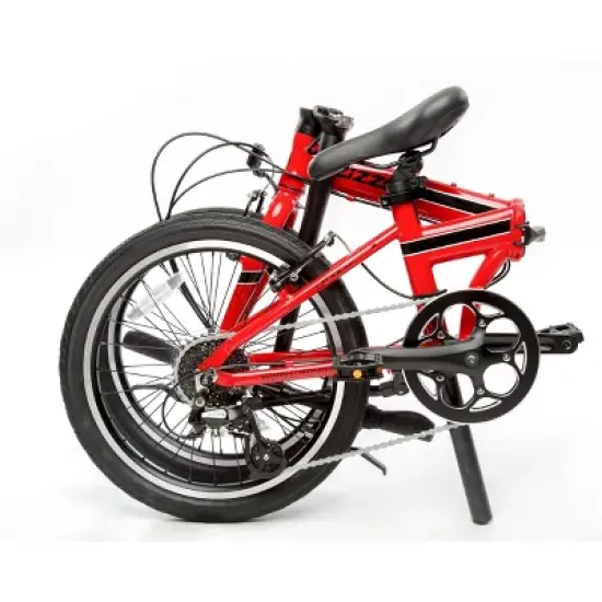 ZiZZO Urbano 8-Speed Aluminum 20" Folding Bike - Red image {1}