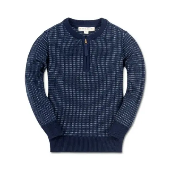 Hope & Henry Boys' Long Sleeve Henley Pullover Sweater, Infant image {3}