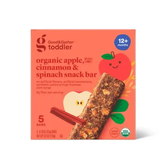 Organic Apple Cinnamon and Spinach Snacks Bars - 3.17oz/5ct - Good & Gather&trade; image {4}
