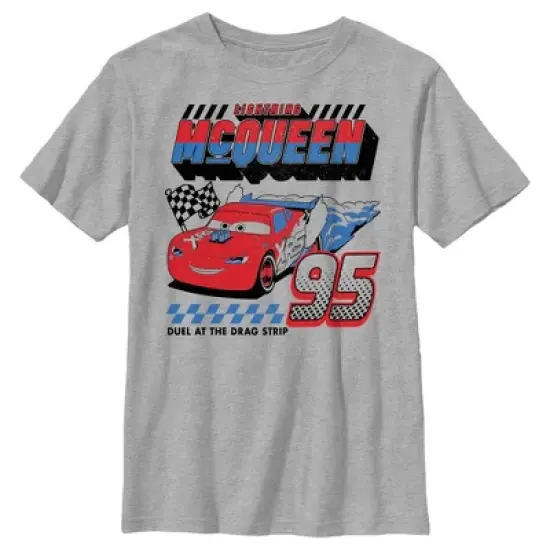 Boy's Cars Lightning McQueen Duel at the Drag Race T-Shirt image {4}