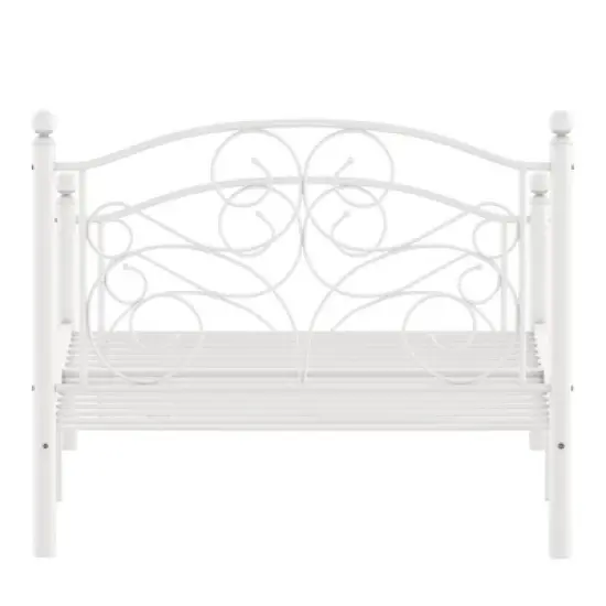 Twin Metal Platform Bed White - Inspire Q image {4}