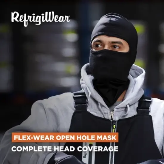 RefrigiWear Flex-Wear Lightweight Lined Long Neck Open Hole Balaclava Face Mask image {1}