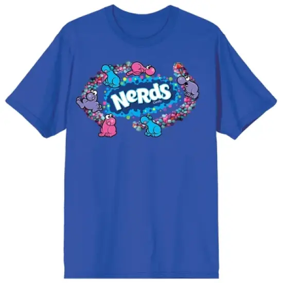 Nerds Candy And Character Crew Neck Short Sleeve Royal Blue Unisex T-shirt image {5}