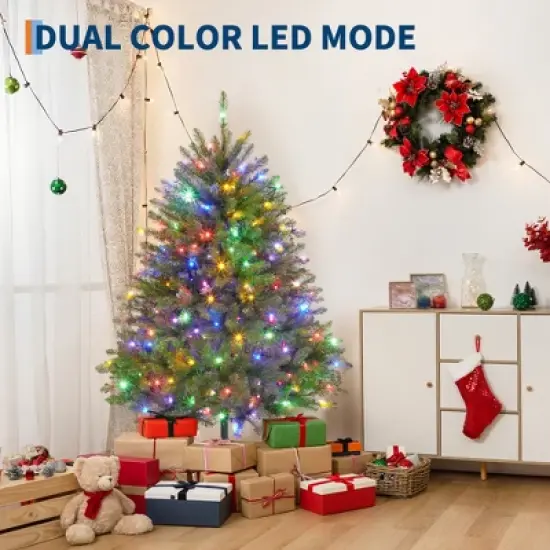 Christmas Artificial Tree, PVC Mixed Automatic Tree with Dual Color LED Lights image {9}