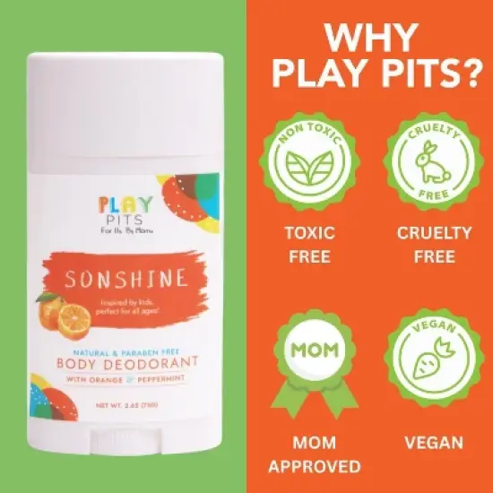 Play Pits Sonshine Kids' Natural Solid Deodorant - 2.65oz image {5}
