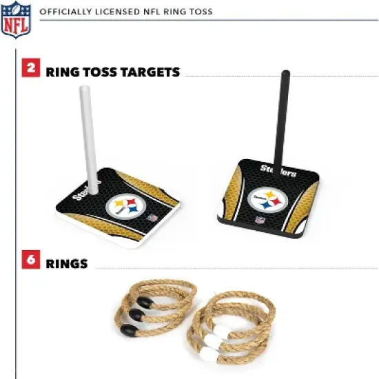 NFL Pittsburgh Steelers Solid Wood Quoits Toss Game image {1}