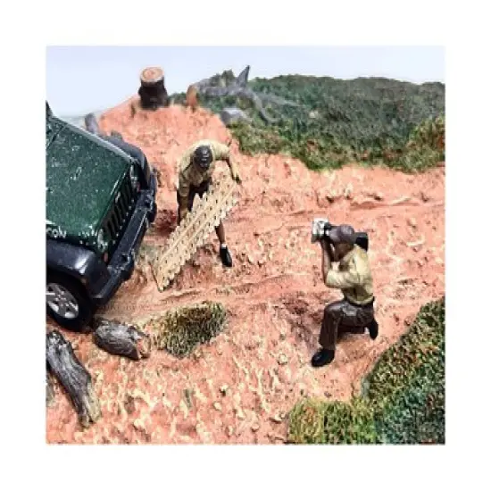 "4X4 Mechanics" 2 Piece Diecast Figure Set 4 for 1/43 Scale Models by American Diorama image {2}