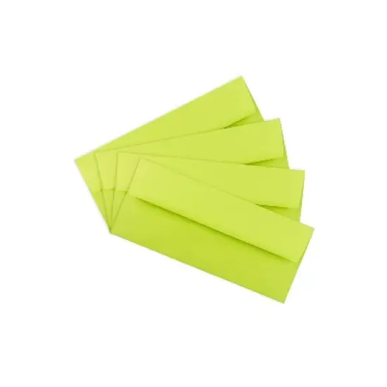JAM Paper #10 Business Envelope 4 1/8" x 9 1/2" Lime Green 25/Pack (71091) image {2}