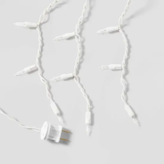 300ct High Density Christmas Icicle Lights Clear with White Wire - Wondershop&trade;: Indoor/Outdoor, Incandescent image {4}
