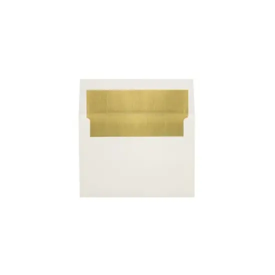 LUX A6 Foil Lined Invitation Envelopes (4 3/4 x 6 1/2) 500/Box Natural w/Gold LUX Lining image {1}