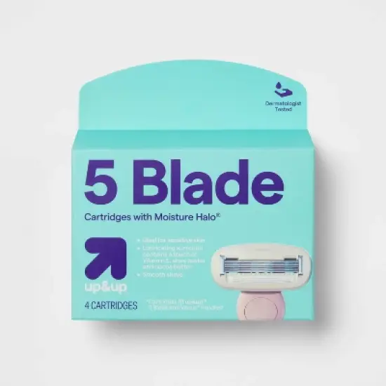 Precision Women's 5-Blade Body Razor System Refills - 4ct - up&up&trade; image {3}