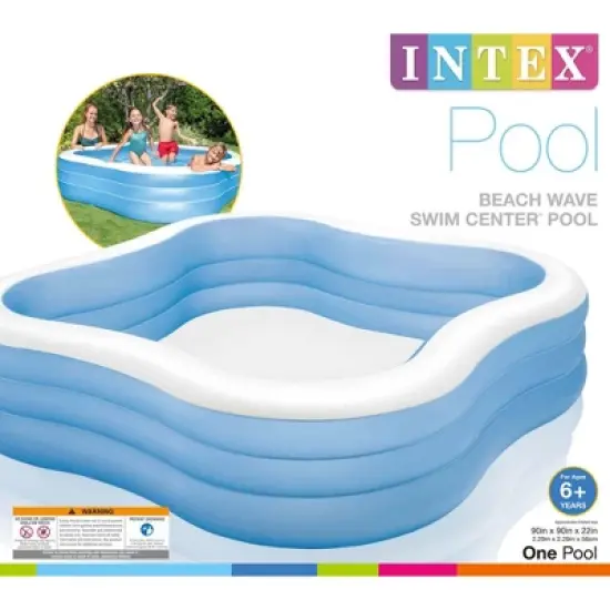 Intex 57495EP 90" X 90" X 22" Swim Center Family Pool Assorted Colors image {5}