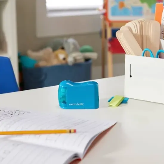 X-ACTO Buzz Battery Powered Pencil Sharpener Blue: Electric Handheld Sharpener for Kids, Requires 4 AA Batteries image {7}
